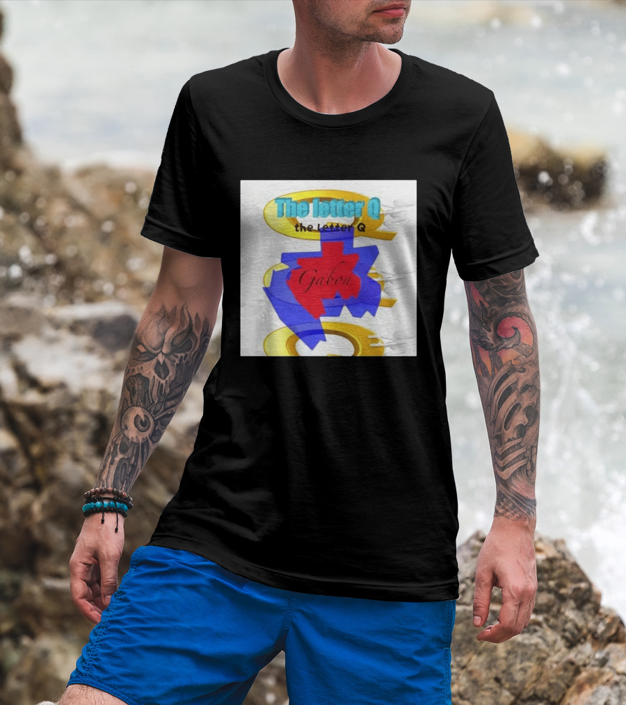The Letter Q Gabon Map Stylish Multilayered T-Shirt