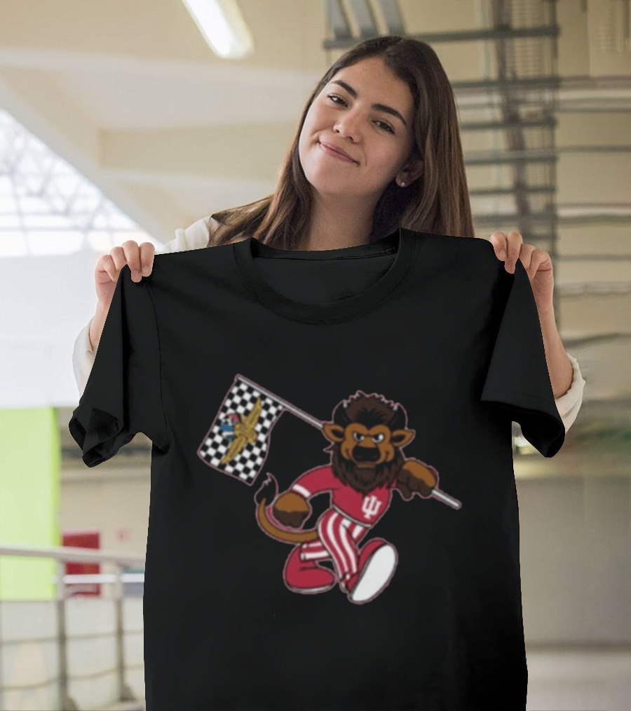 Indiana Hoosiers IMS Bison Checkered Flag Racing T-Shirt