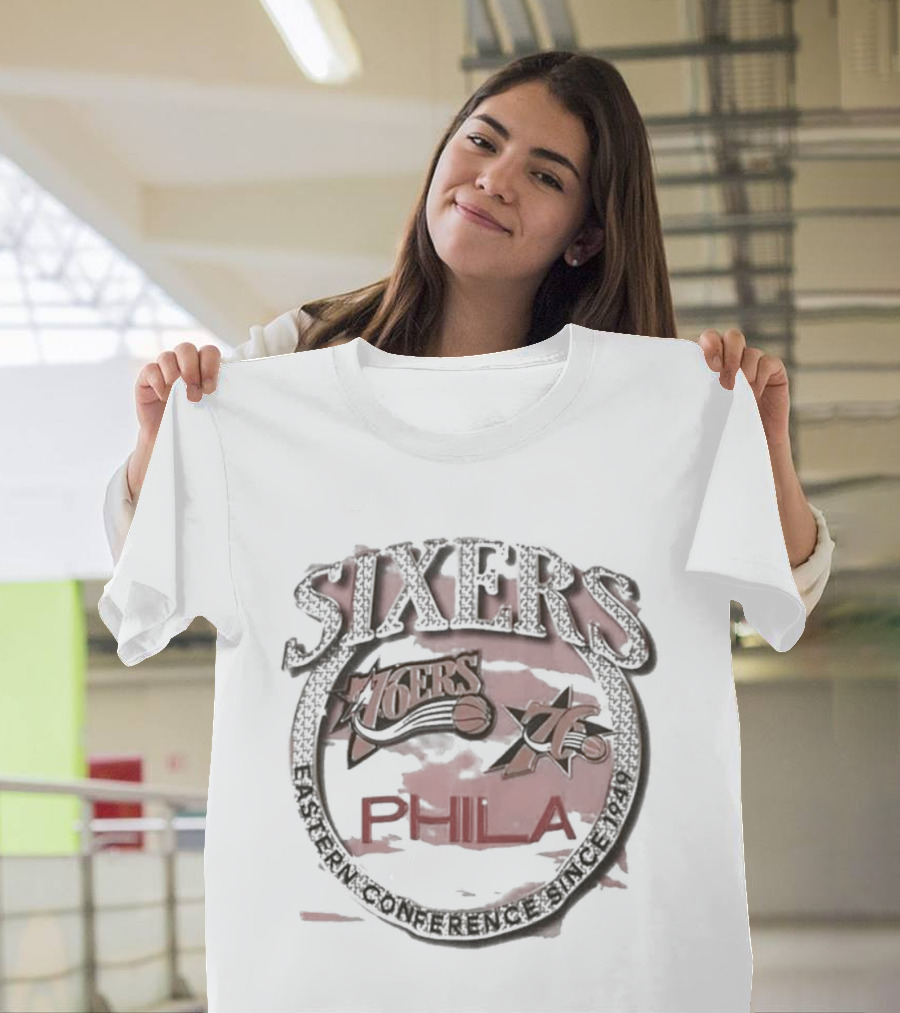 Philadelphia 76ers Hardwood Classics Sixers Crown Jewels Retro NBA 76ers Phila T-Shirt