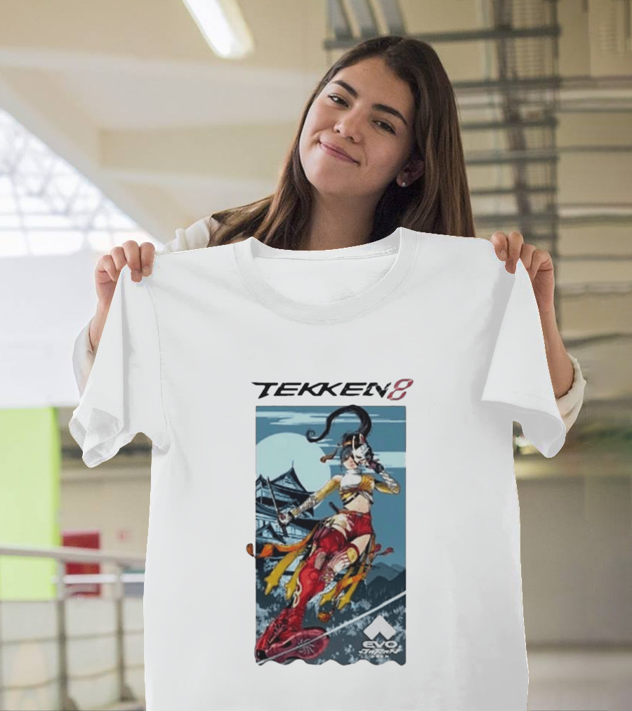 Evo Japan 2026 Tekken 8 Kunimitsu Anime Character Art With Striking Temple T-Shirt