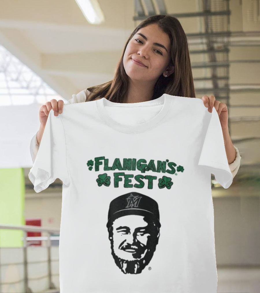 Flanigan's Fest Miami Marlins Shamrock T-Shirt