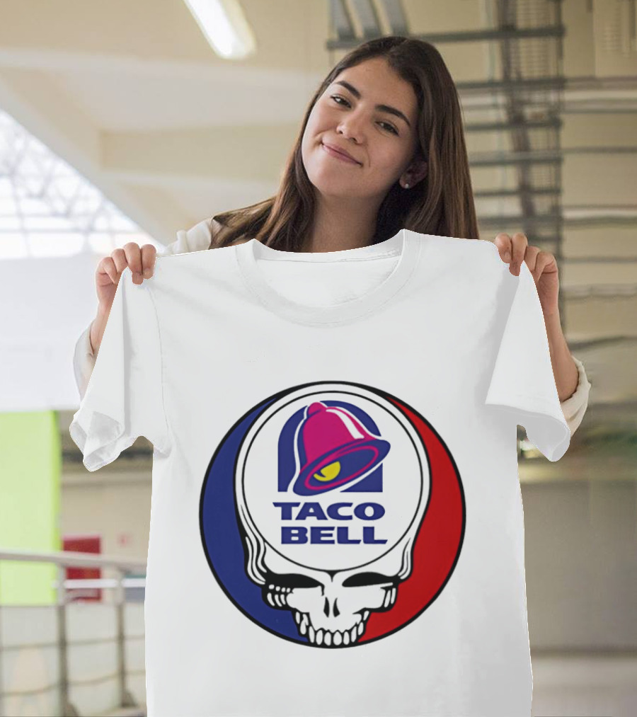 Taco Bell Grateful Dead Skull Logo Red Blue Collaboration T-Shirt