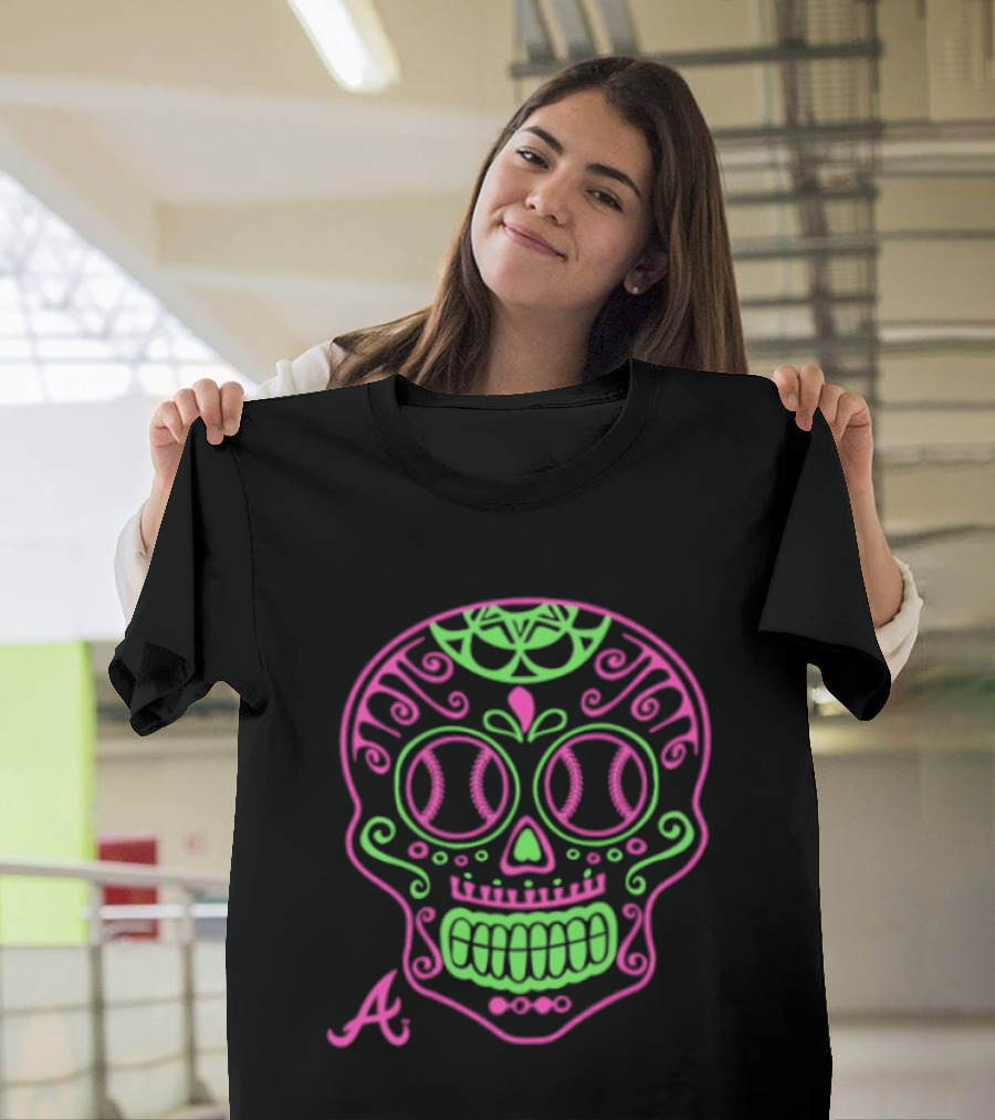 Atlanta Braves Sugar Skull Baseball 2026 T-Shirt