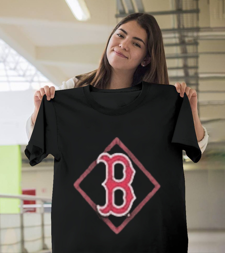 Boston Red Sox America's Pastime Black Americana Red B T-Shirt