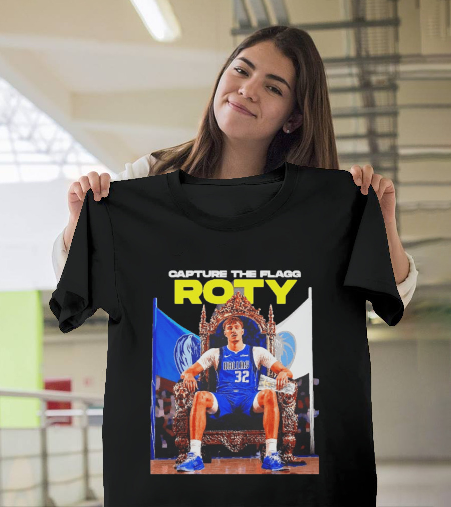 Capture The Cooper Flagg ROTY Dallas Mavericks Basketball Throne T-Shirt