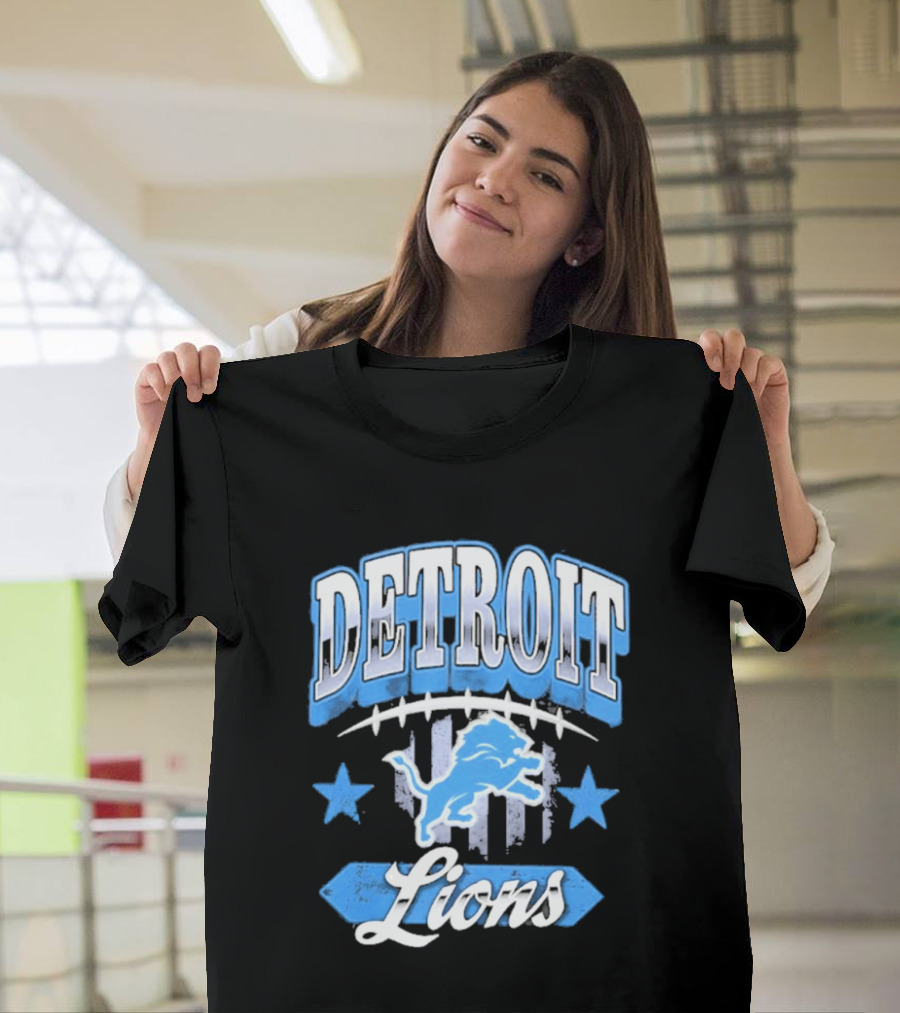 Detroit Lions Americana 2026 Stars Stripes Football Fan Gear T-Shirt