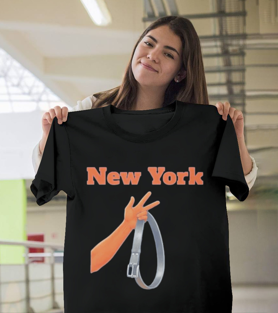 Jalen Brunson Three Point Celebration New York Knicks Belt Gesture T-Shirt