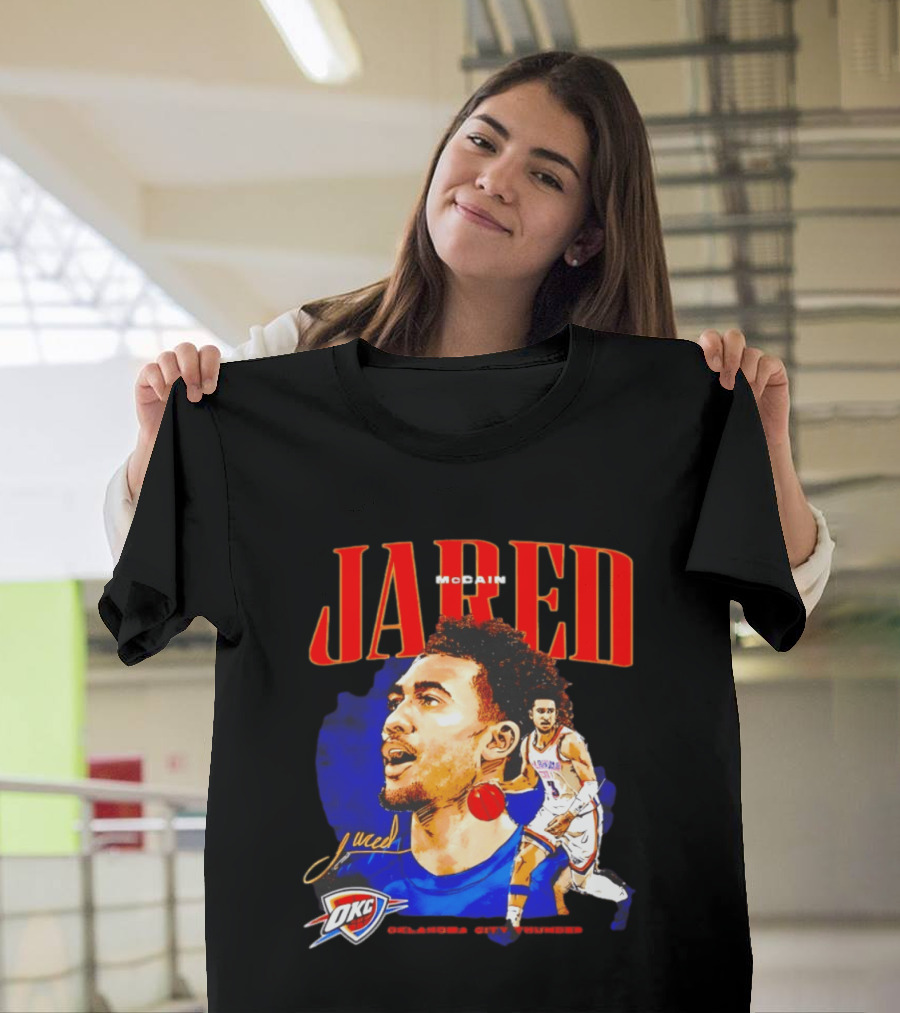Jared McCain Oklahoma City Thunder NBA Basketball OKC Player T-Shirt