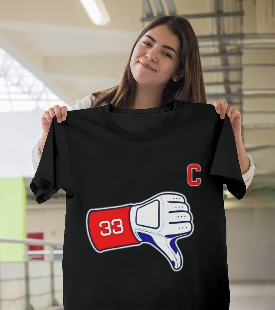 Jason Varitek Iconic 33 Thumbs Down Gesture Red Sox Symbol C T-Shirt