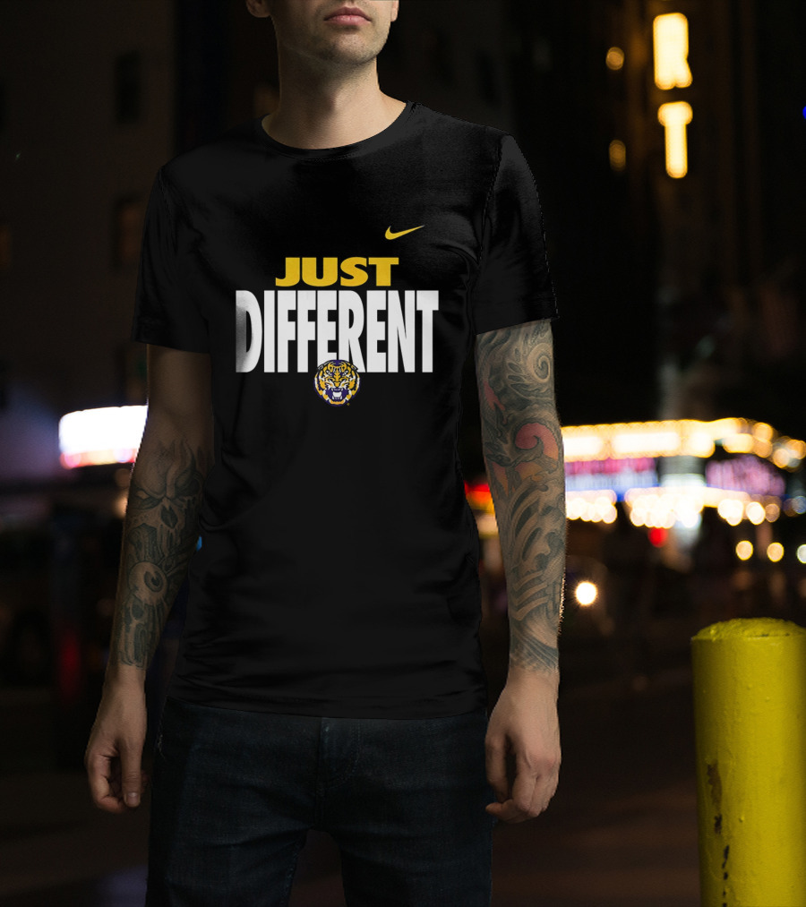 Just Different LSU Tigers Nike Iconic Team Spirit T-Shirt