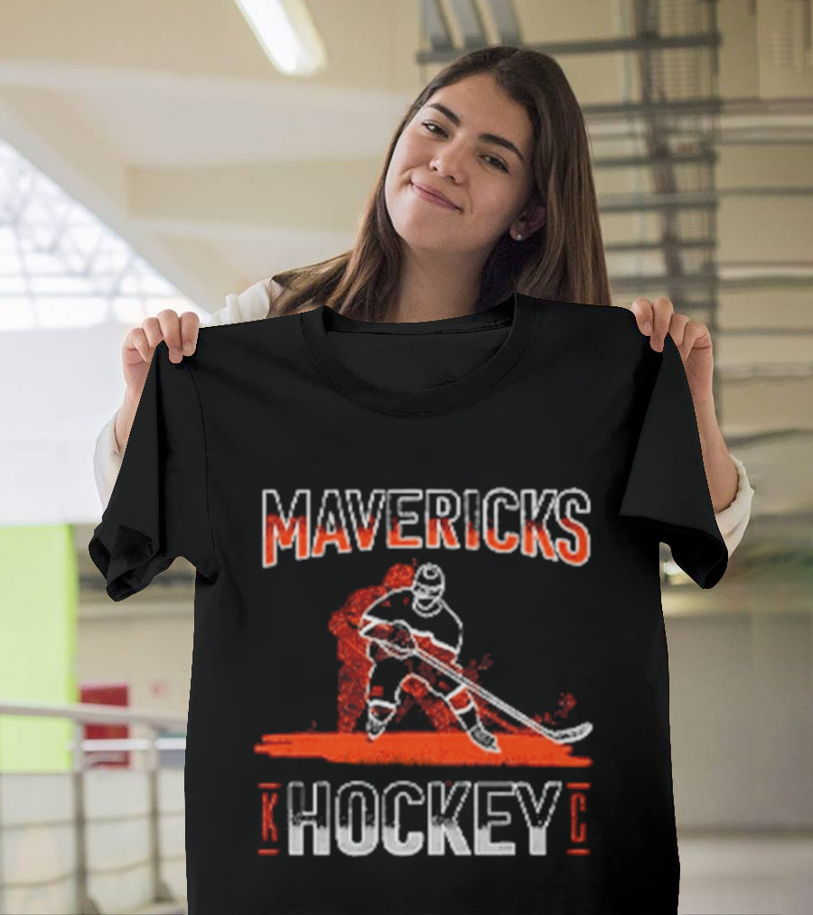 Mavericks Hockey Player Icon With Red And White T-Shirt
