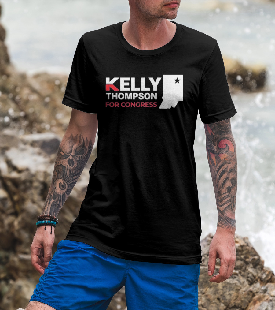 Kelly Thompson For Congress Indiana Star Icon Representation T-Shirt