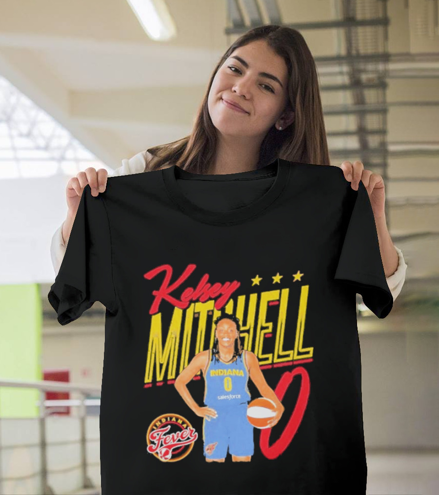 Kelsey Mitchell Indiana Fever Basketball Player Pose Salesforce T-Shirt