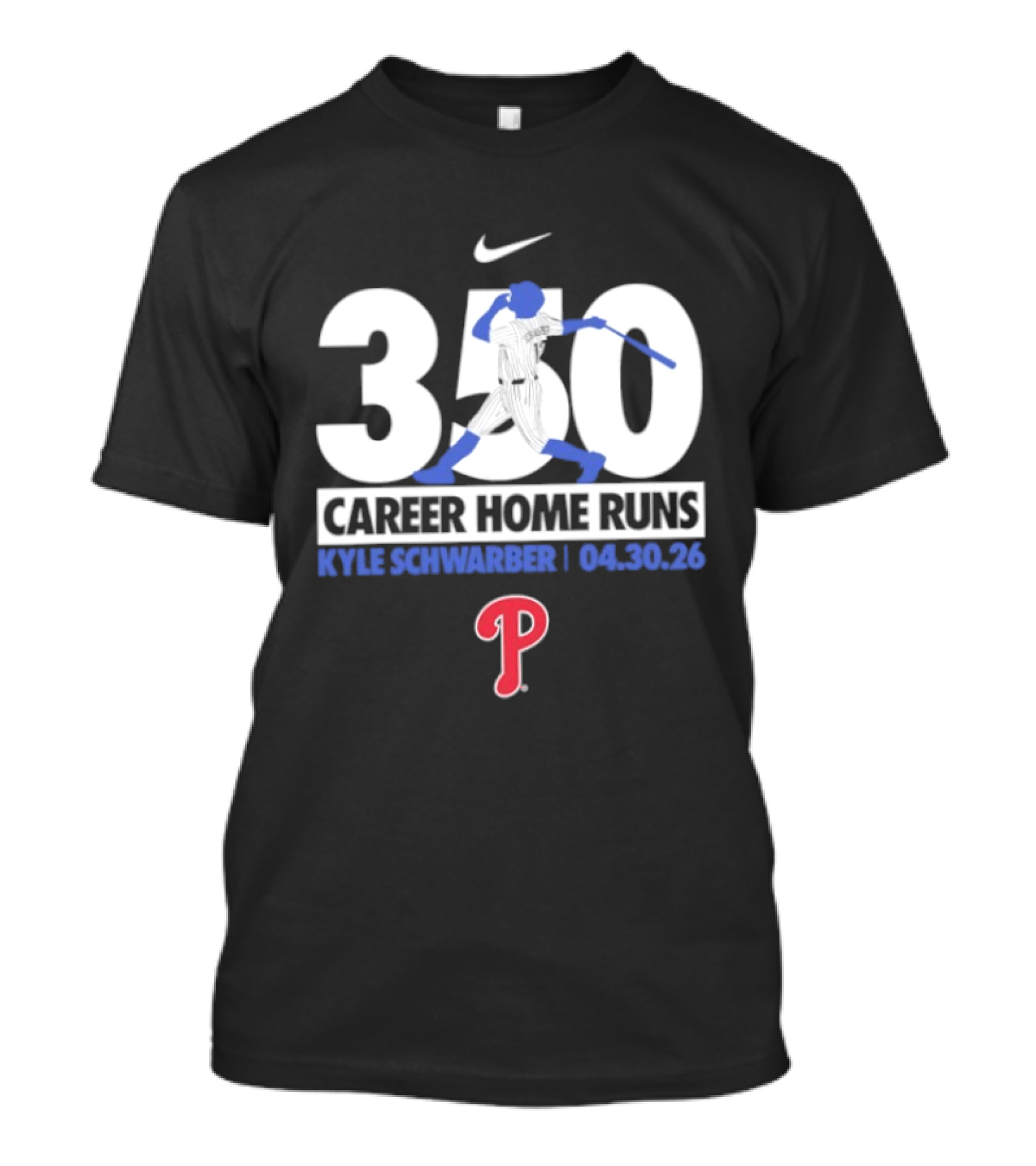 Kyle Schwarber Philadelphia Phillies 350 Career Home Runs 04.30.26 Nike T-Shirt
