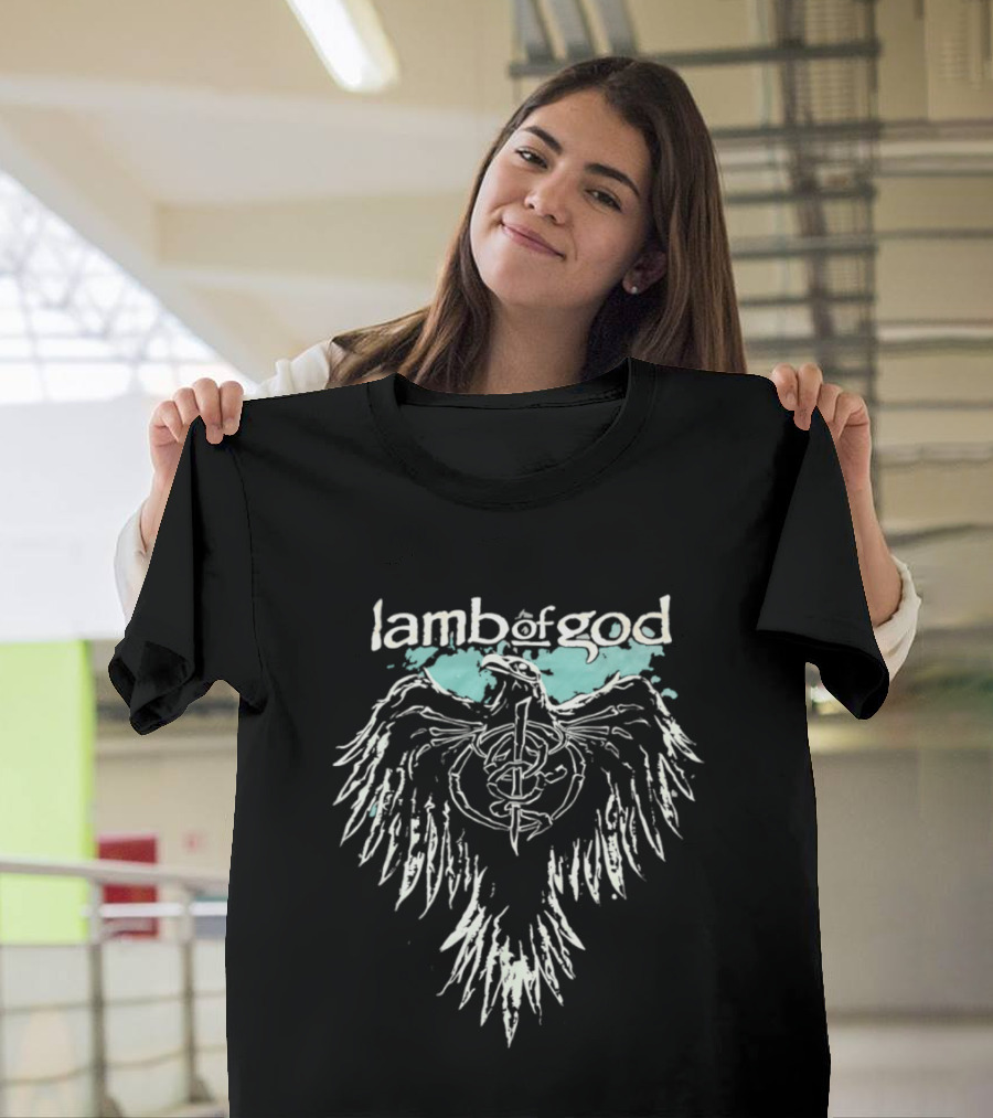 Lamb Of God Phoenix Wings Symbol With Watercolor Accent T-Shirt