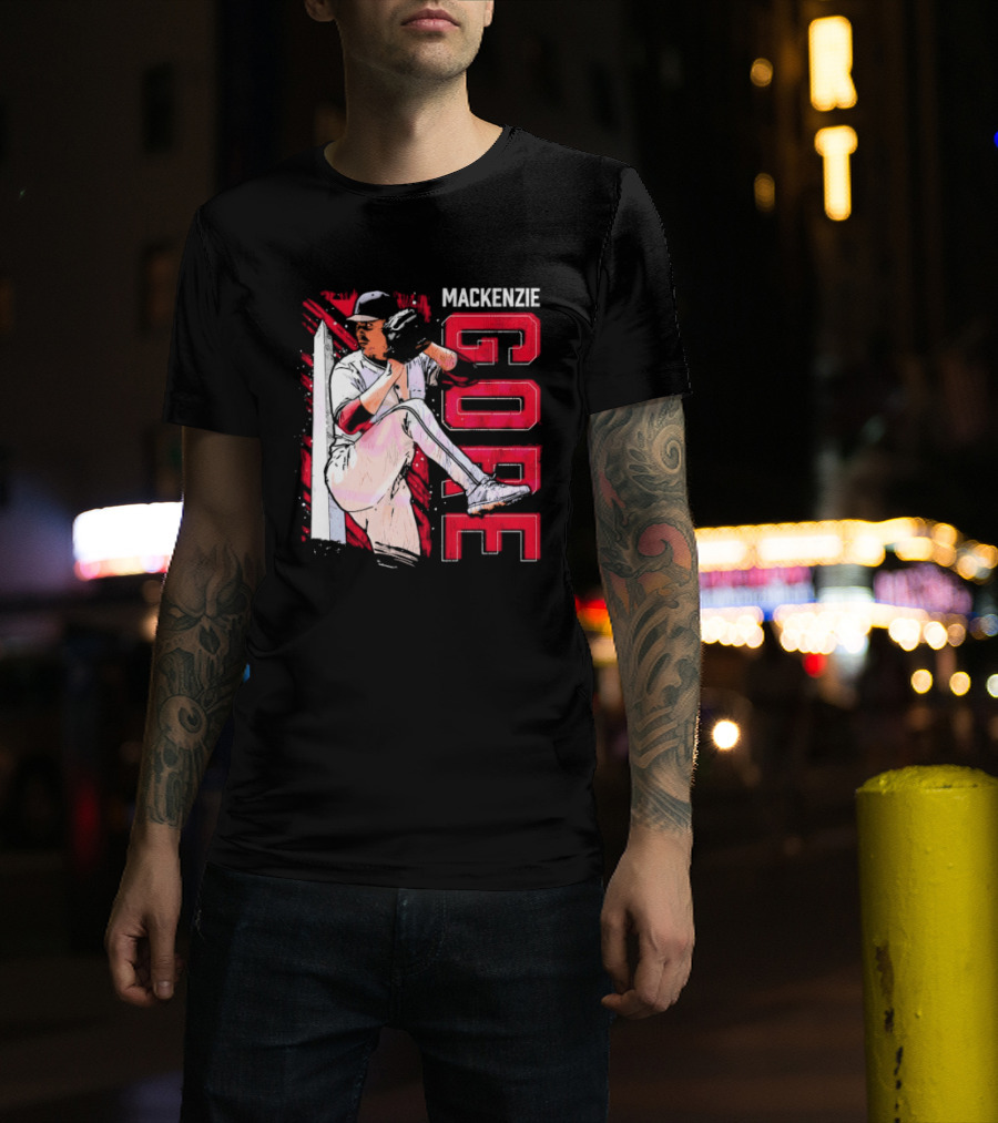 Mackenzie Gore Washington Pitching Action Baseball T-Shirt