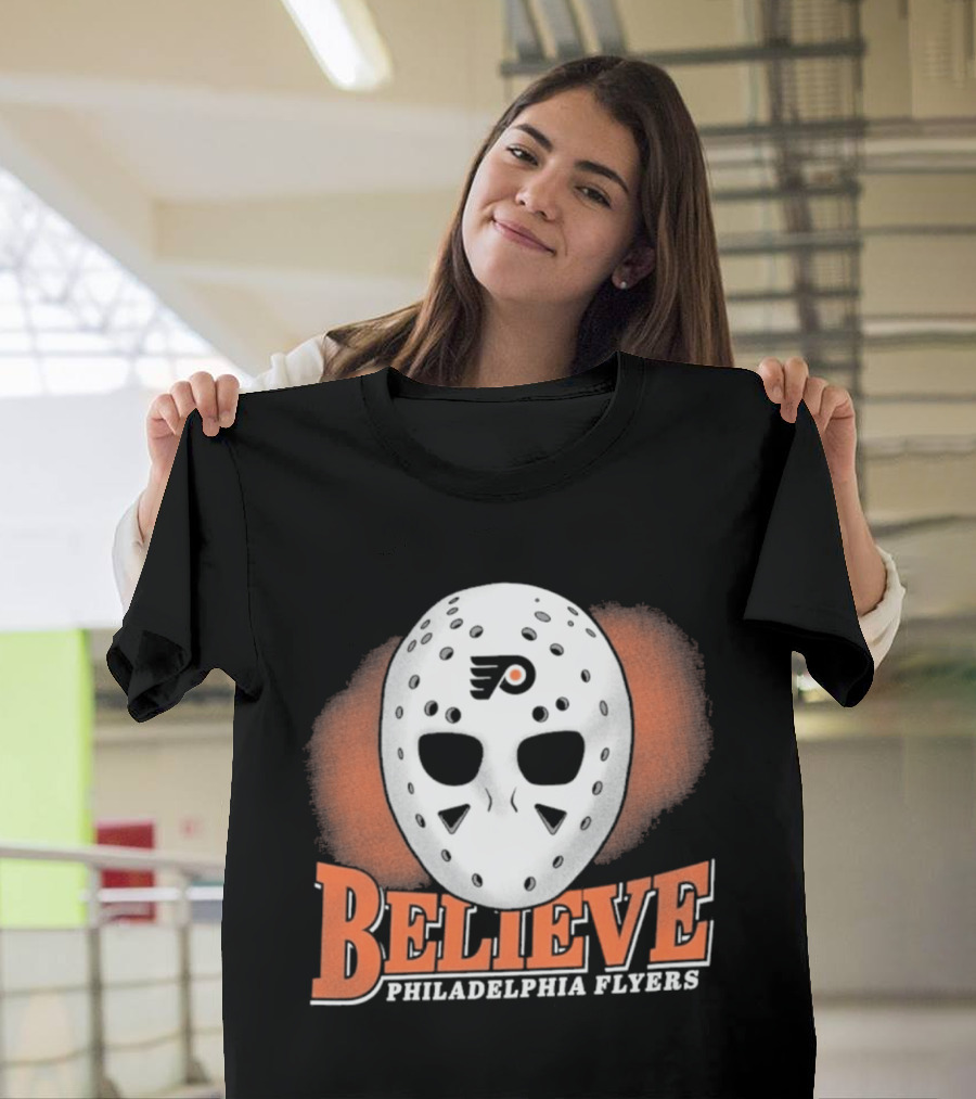 Philadelphia Flyers Believe Hockey Mask Franklin T-Shirt