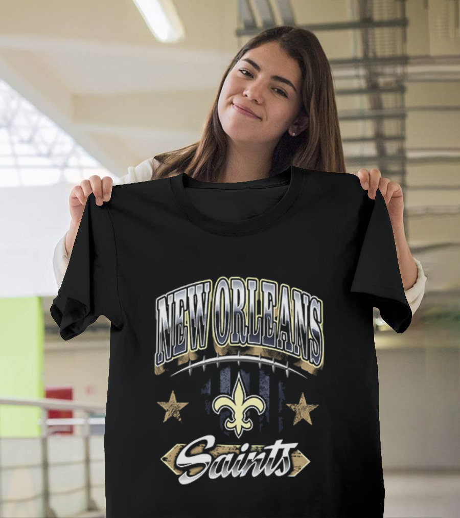 New Orleans Saints Americana 2026 Fleur De Lis Stars Stripes T-Shirt
