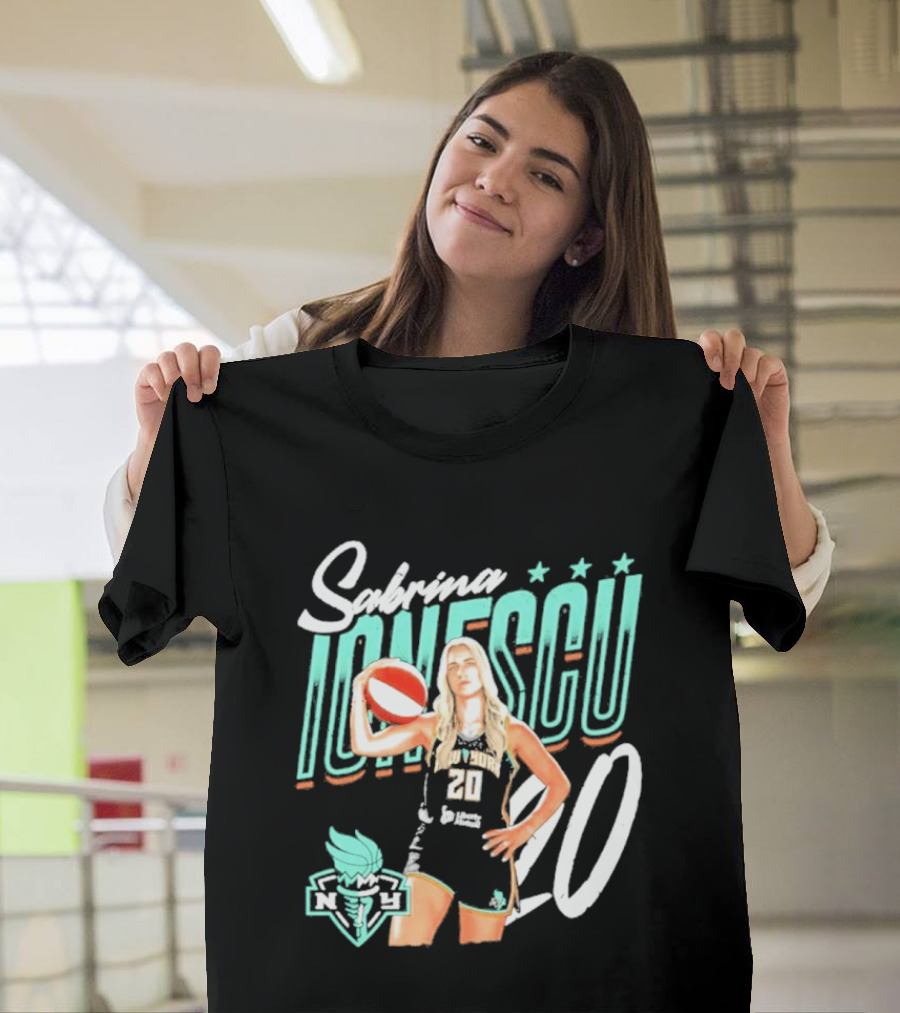 Sabrina Ionescu New York Liberty Number 20 Player Pose T-Shirt