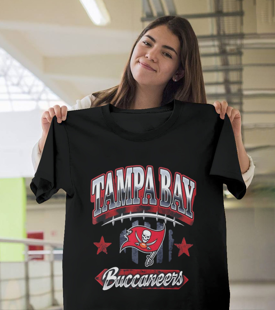 Tampa Bay Buccaneers Americana 2026 Team Flag Two Stars T-Shirt