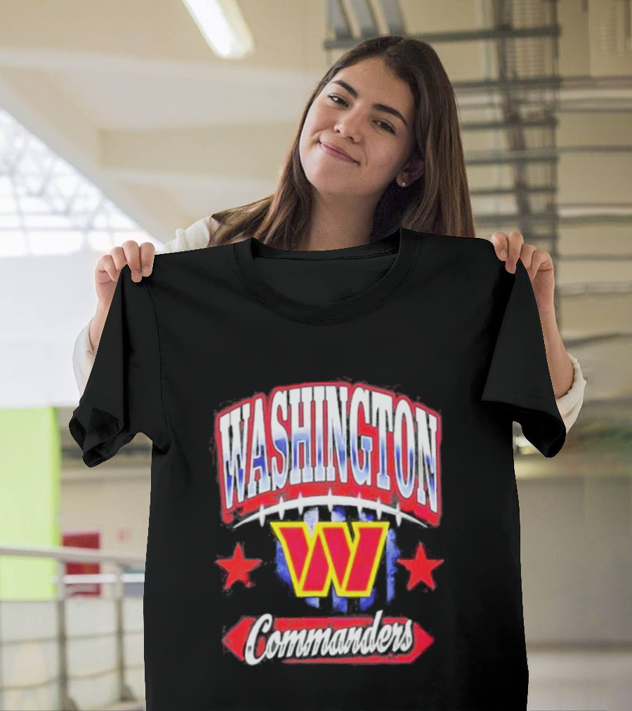 Washington Commanders W Americana Football Stars T-Shirt