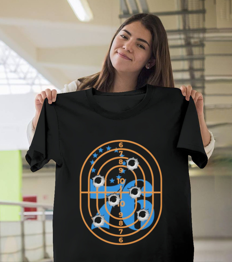 Who Shot Ya Philly Bulls Eye Target Stars T-Shirt