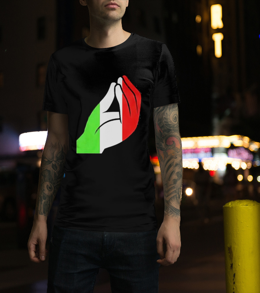 Italian Hand Gesture Ma Che Vuoi Green White Red T-Shirt