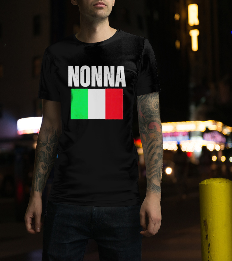 Italian Nonna Flag Pride With Italy T-Shirt