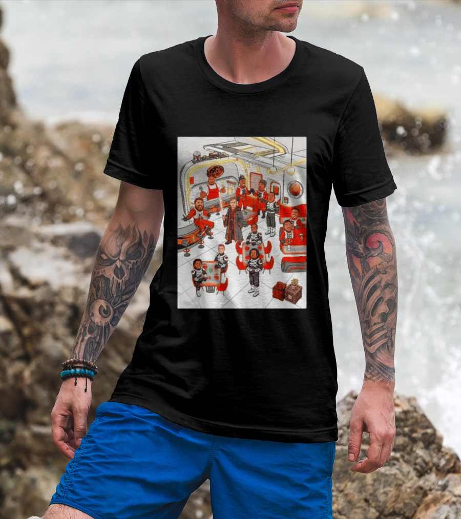 Cincinnati Bengals Star Wars Parody In Retro Diner Scene T-Shirt