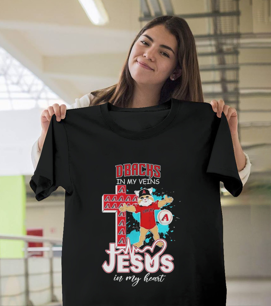 D Backs In My Veins Jesus In My Heart With Cross T-Shirt