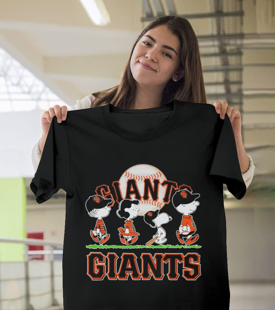 San Francisco Giants Peanuts Characters Abbey Road Baseball 2026 T-Shirt