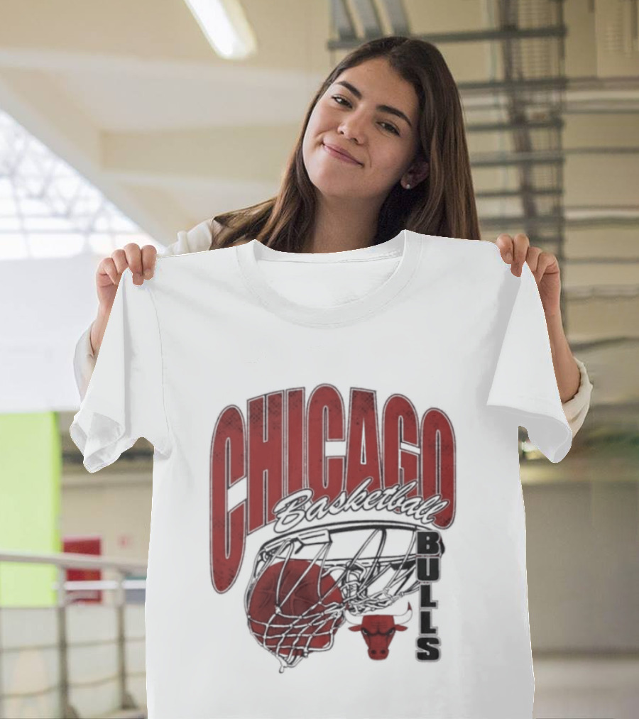 Chicago Basketball Bulls Script Swish 2026 T-Shirt