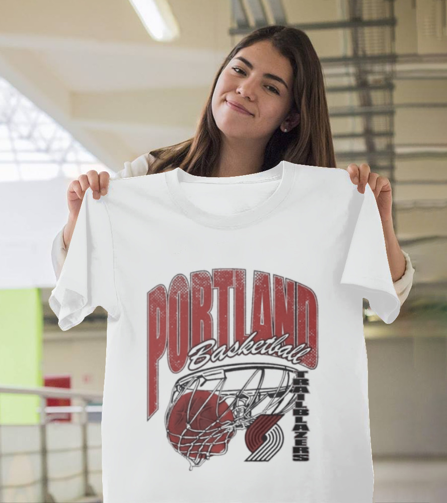 Portland Trail Blazers Script Swish 2026 Basketball T-Shirt