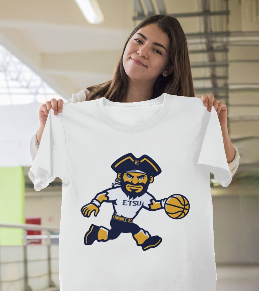ETSU Buccaneers Basketball Pirate Mascot East Tennessee State University T-Shirt