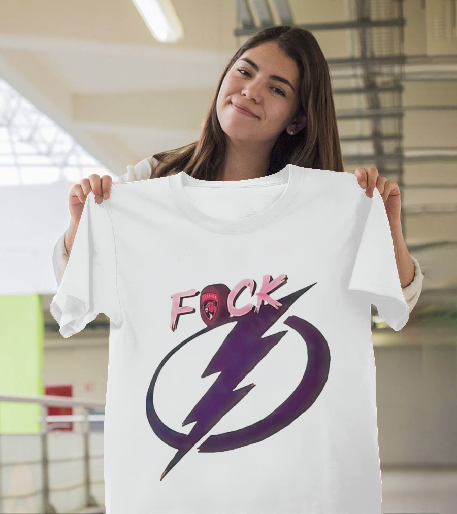 F Panthers Rivalry With Tampa Bay Lightning Lightning Bolt T-Shirt