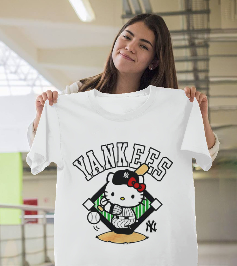 Hello Kitty Yankees Baseball Swing 2026 T-Shirt