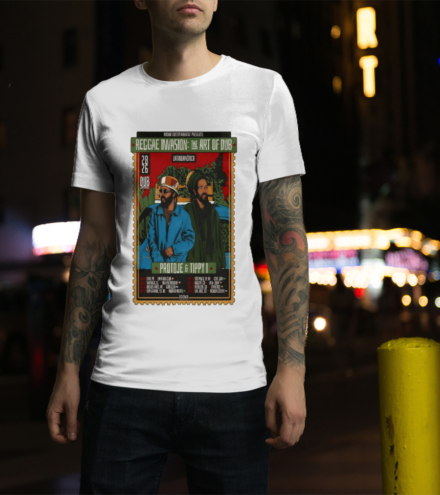 Reggae Invasion The Art Of Dub Protoje Tippy I 2026 Latin America Tour T-Shirt