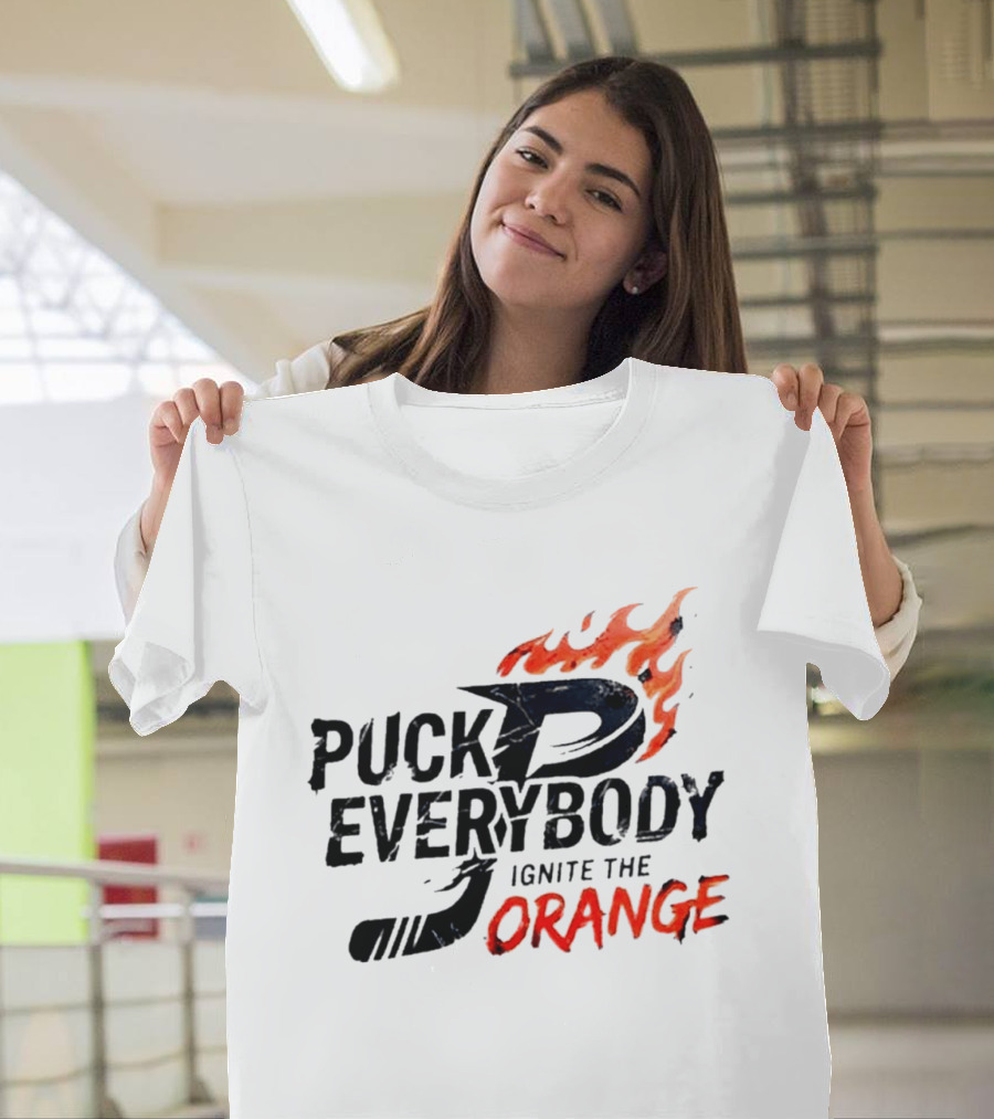 Puck Everybody Ignite The Orange P Fire T-Shirt