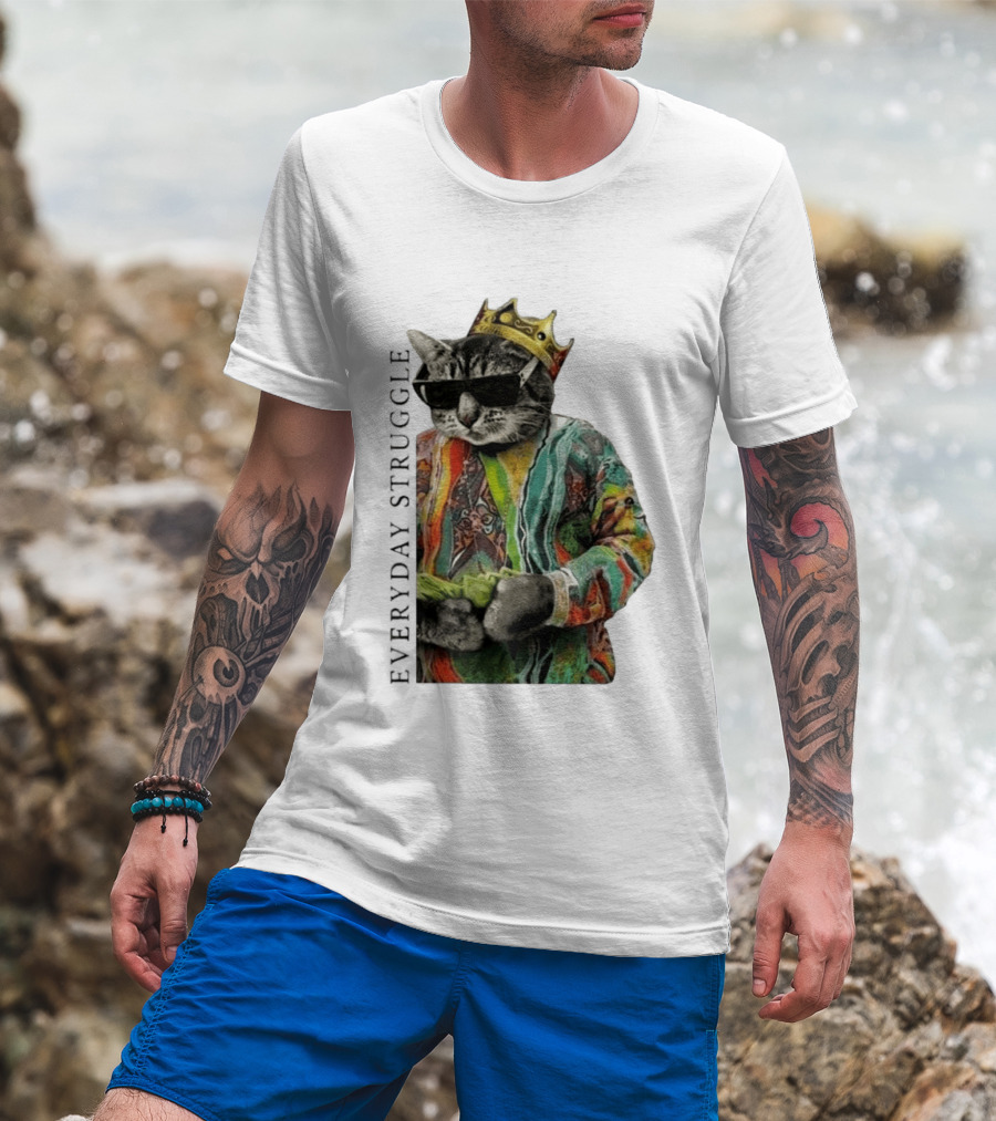 Scottie Barnes Everyday Struggle Cat In Colorful Crowned Outfit T-Shirt