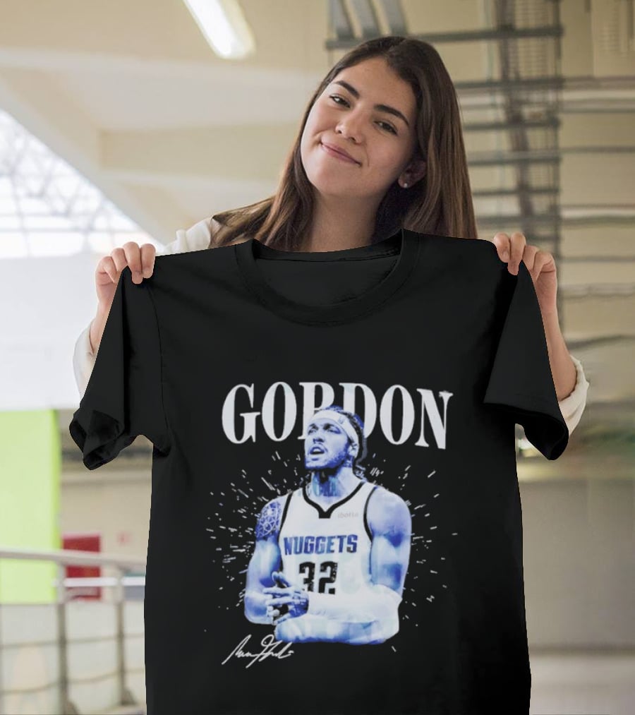 Gordon Aaron Denver Nuggets Basketball Player 50 Signature T-Shirt