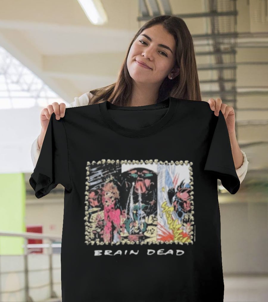 Brain Dead X Predator Comic Style Graphic Collaboration T-Shirt