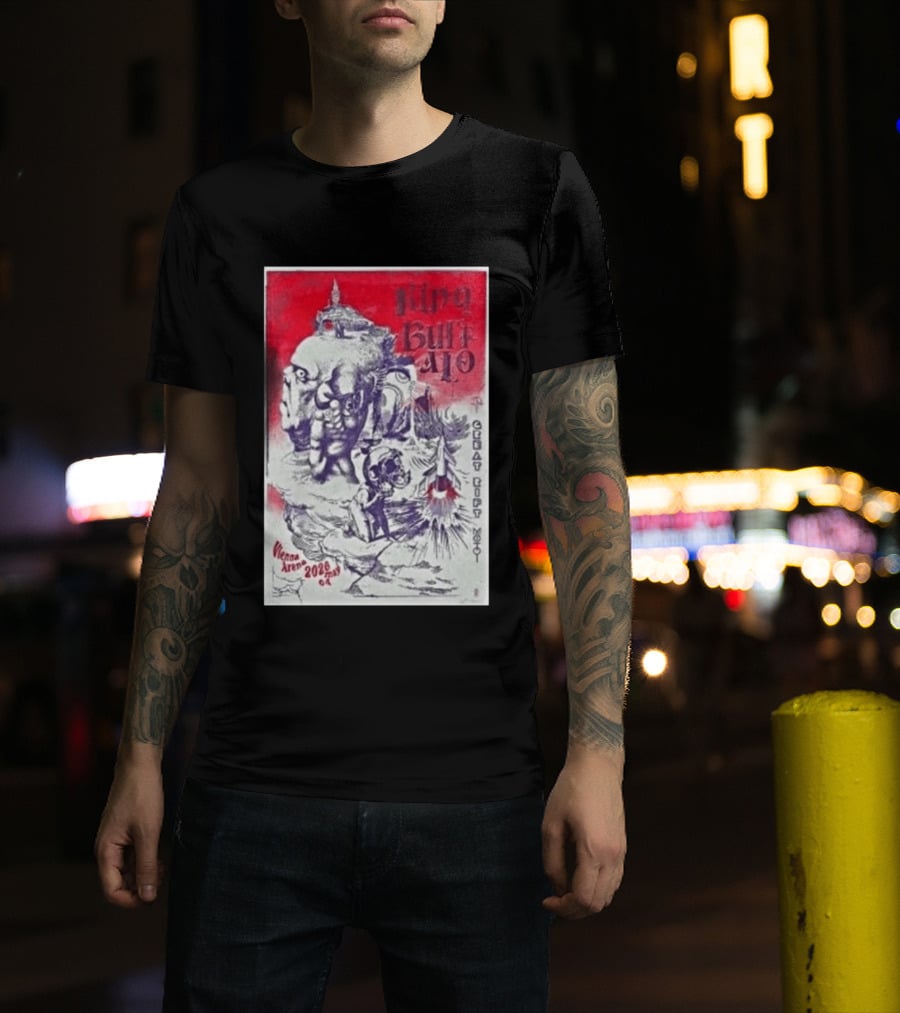 King Buffalo Vienna Arena May 4 2026 Concert Art Featuring Surreal Imagery And Space T-Shirt