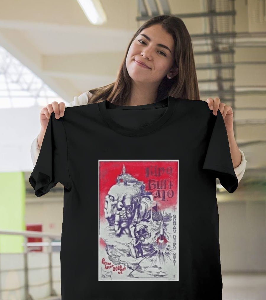 King Buffalo Vienna Arena May 4 2026 Concert Art Featuring Surreal Imagery And Space T-Shirt