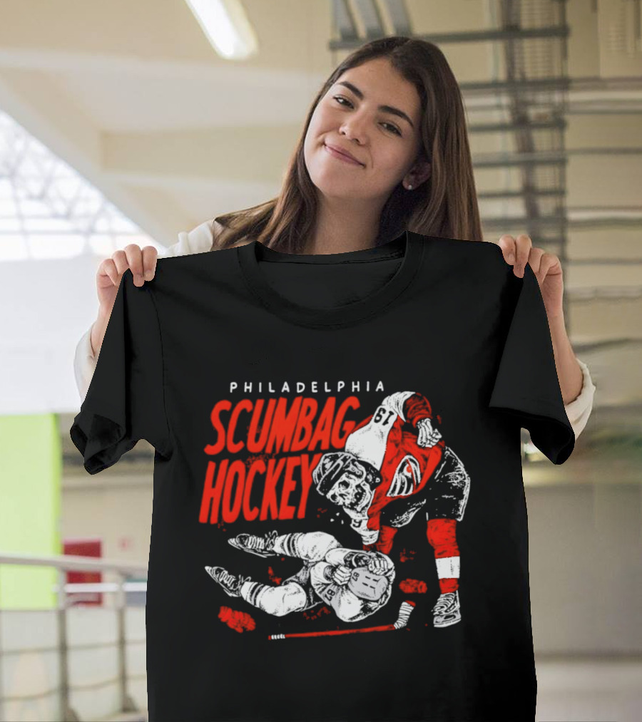 Philadelphia Scumbag Hockey Skeleton Garnet Hathaway NHL 2026 T-Shirt