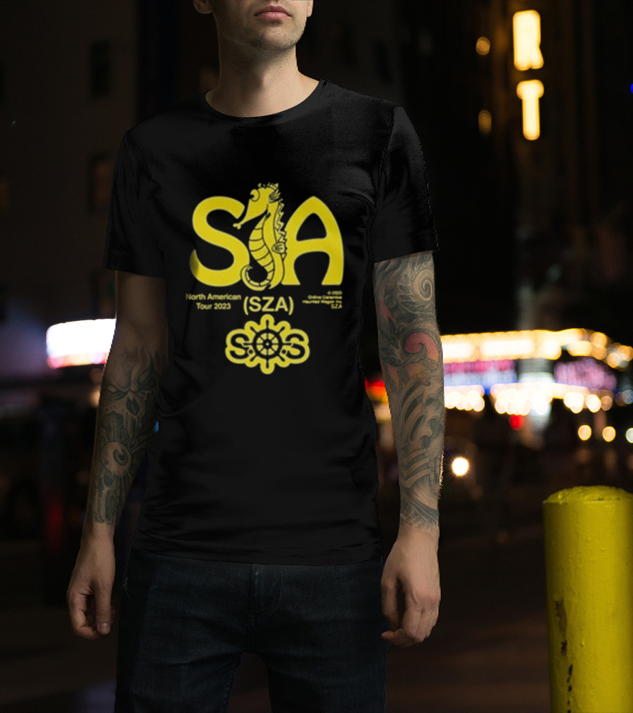 Sza Seahouse North American Tour 2023 Seahorse Sos T-Shirt