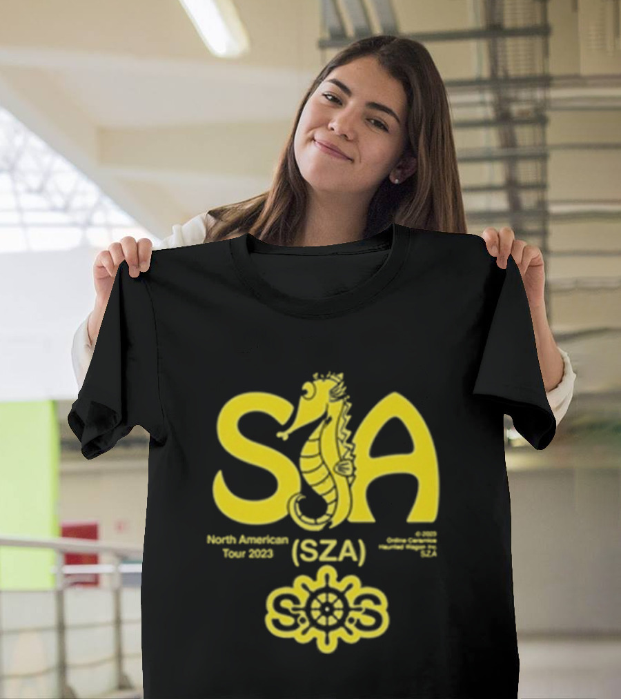 Sza Seahouse North American Tour 2023 Seahorse Sos T-Shirt