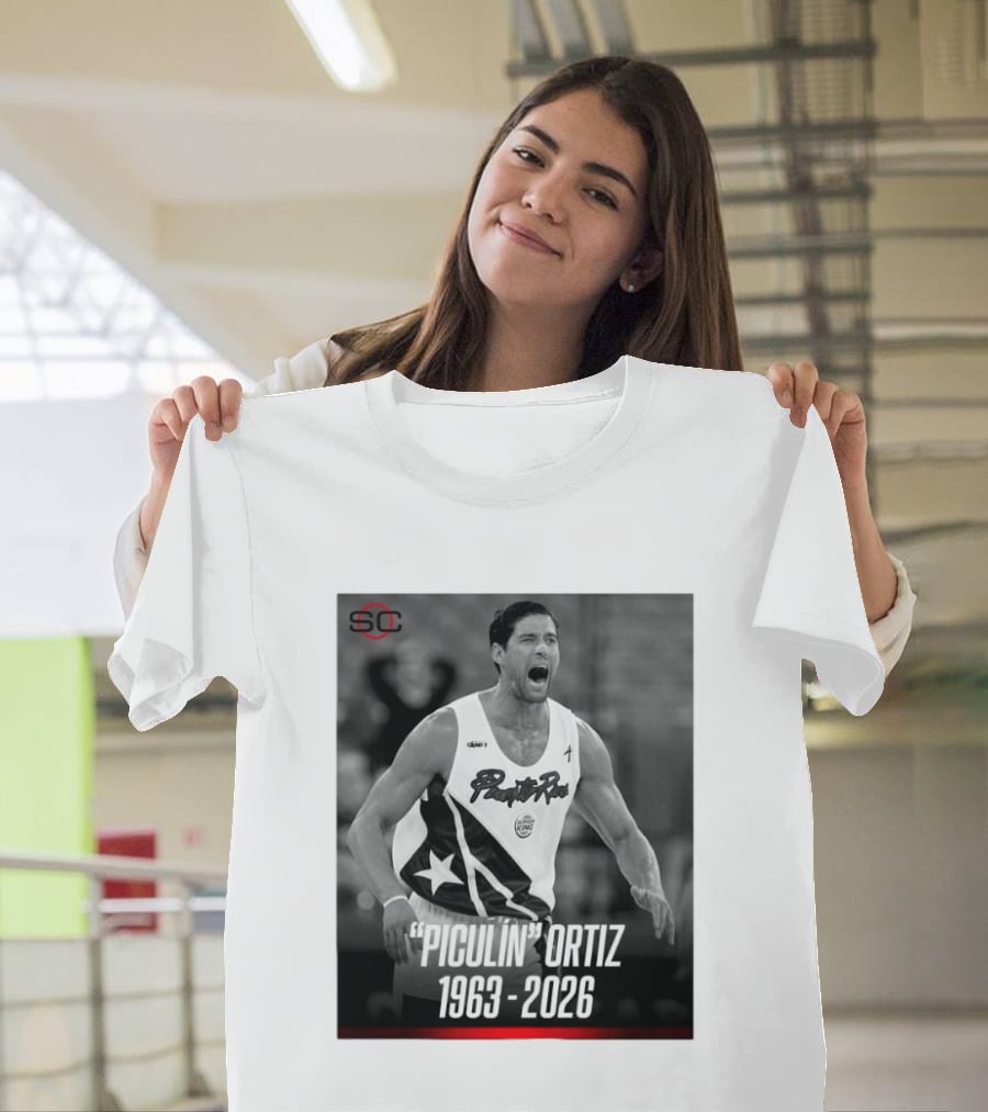 Piculín Ortiz Puerto Rico Basketball Legend 1963 2026 T-Shirt