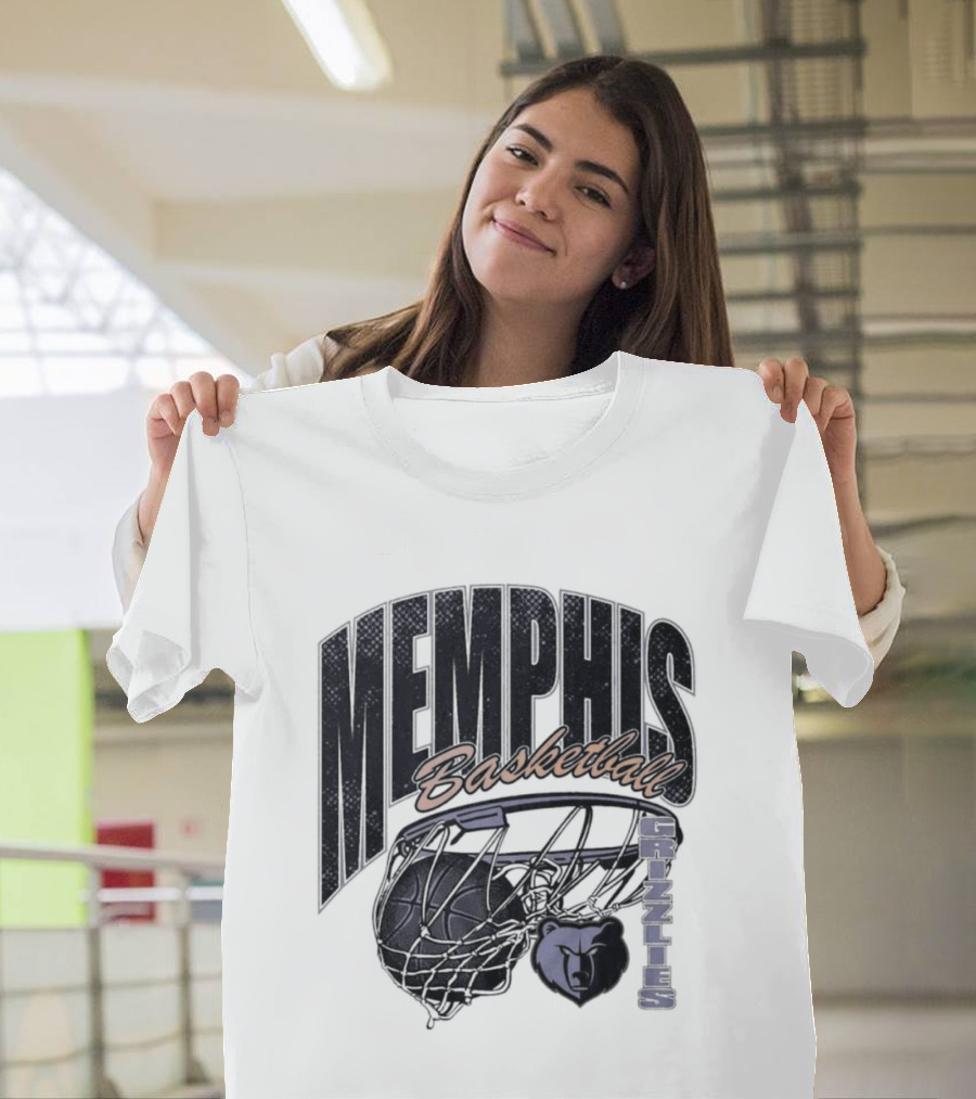 Memphis Basketball Swish With Bear And Hoop T-Shirt