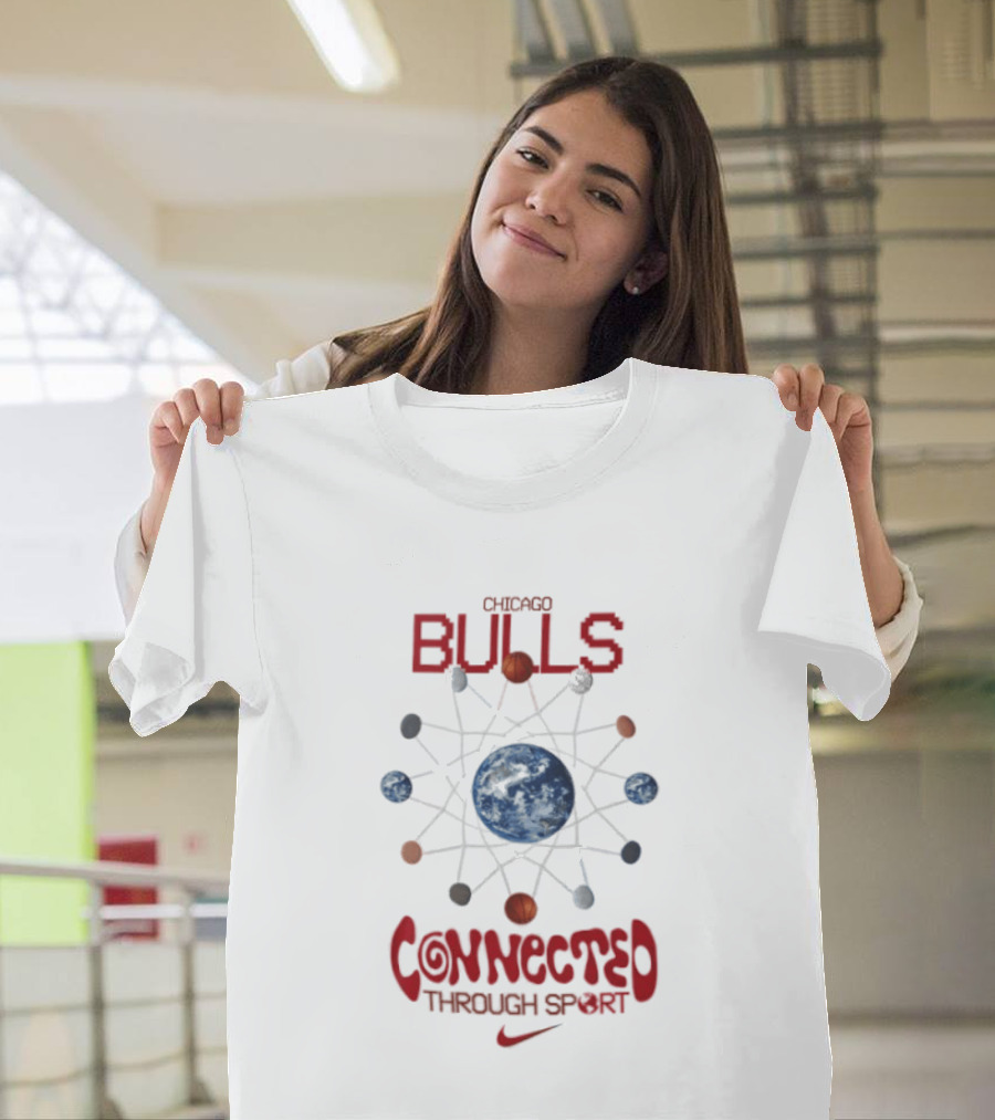 Chicago Bulls Nike Connected Through Sport Basketball Earth Network T-Shirt
