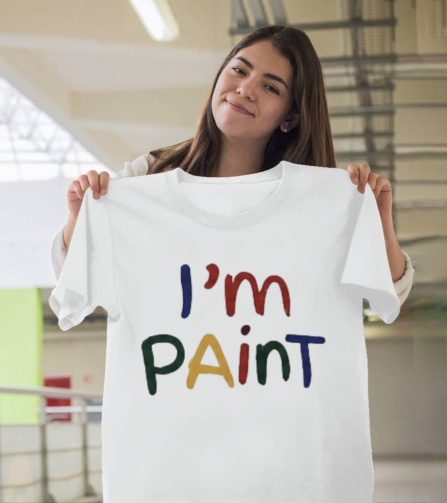 I'm Paint And I Love To Finger Paint Matching Couple Colorful T-Shirt